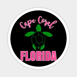 Cape Coral Florida Vacation Beach Family Group Turtle Magnet